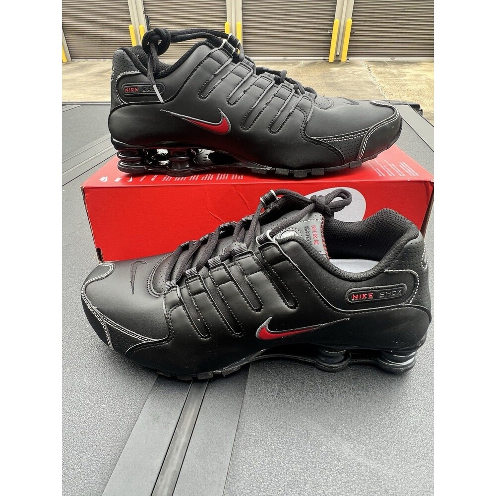 Nike Shox NZ Black Varsity Red White 378341-017 Men's Sneaker Shoe Size 11